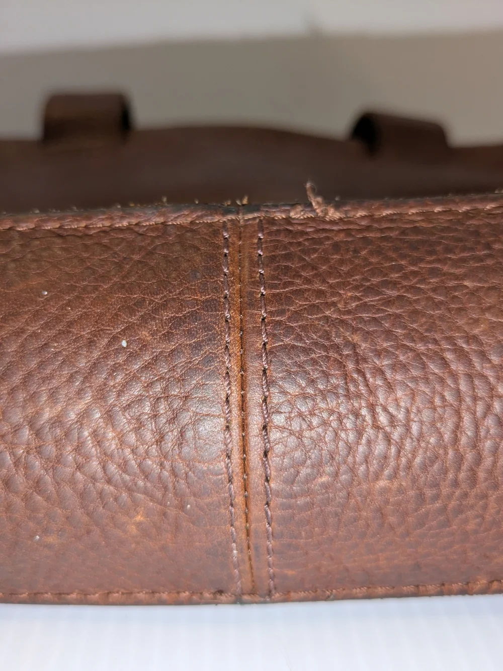 Dr. Martens Brown Pebbled Leather Messenger Laptop Briefcase Crossbody Bag